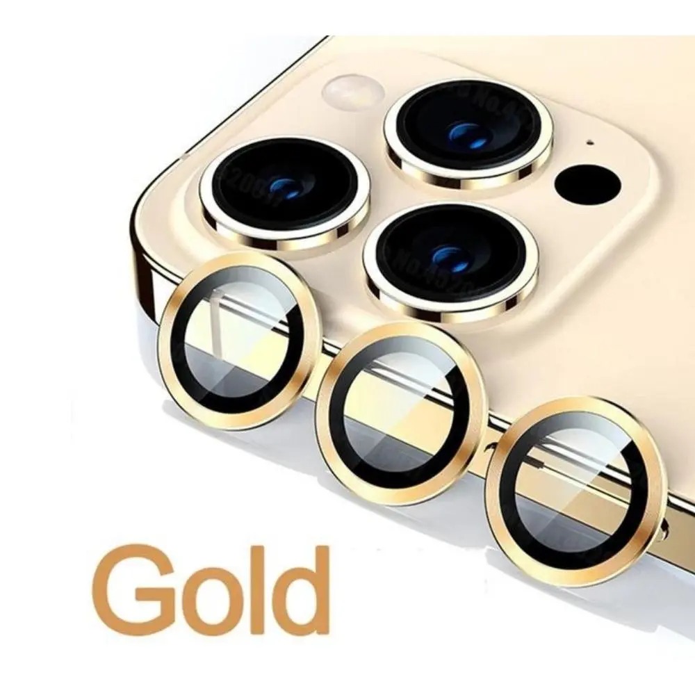 iPhone 14 Pro / iPhone 14 Pro Max Ring Lens Protector Golden in Pakistan