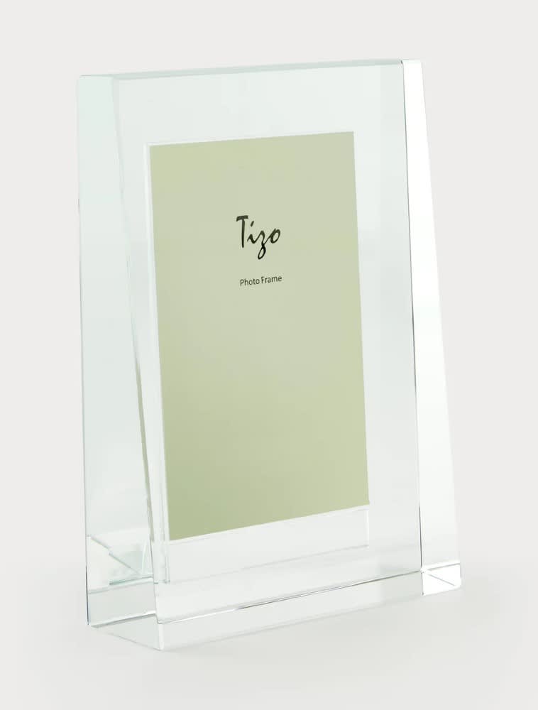 Crystal Glass Frame Plain 5 x 7 Tizo Iris Gifts & Décor