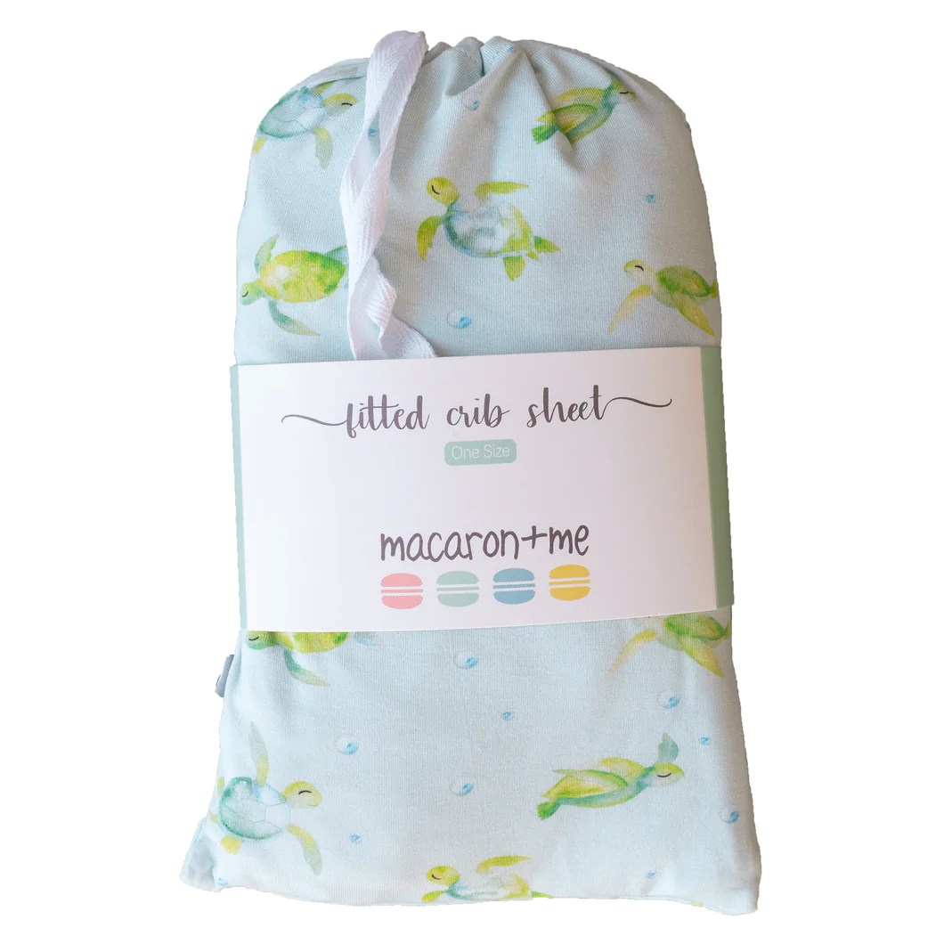 Sea Turtle Crib Sheet by Macaron+Me Just For Babies, Inc.