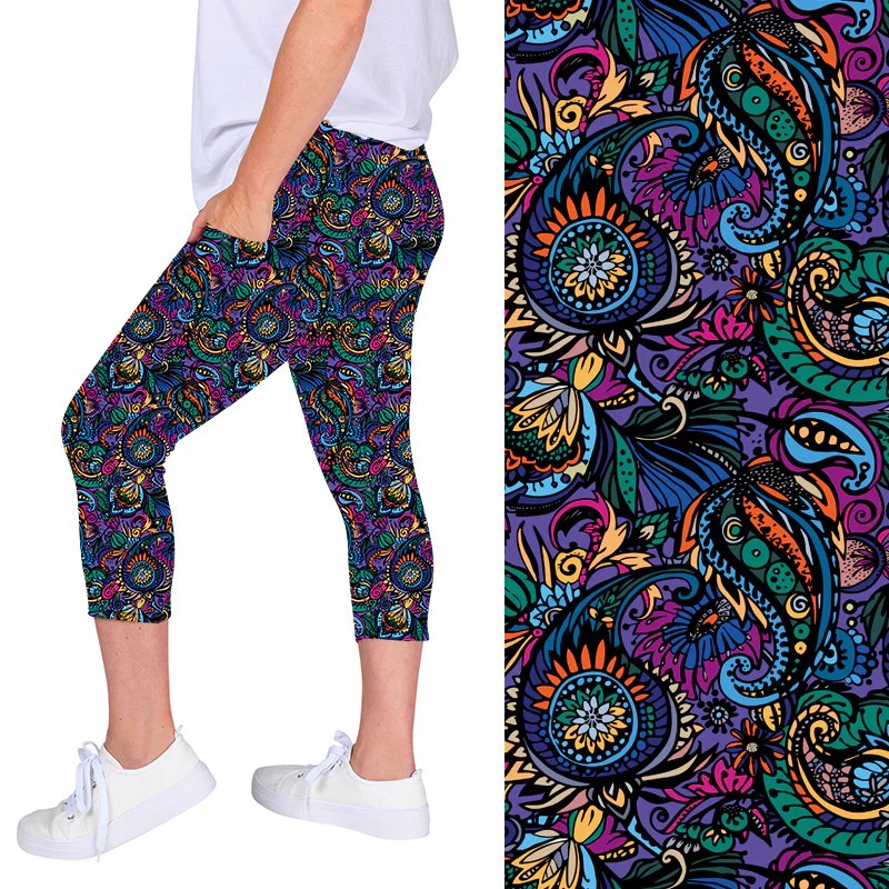 Paisley Path Deluxe Pocket Capri natopia
