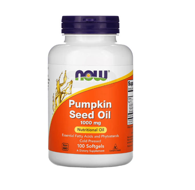 PUMPKIN SEED OIL NOW 1000MG 100 SOFTGELS Nutreez