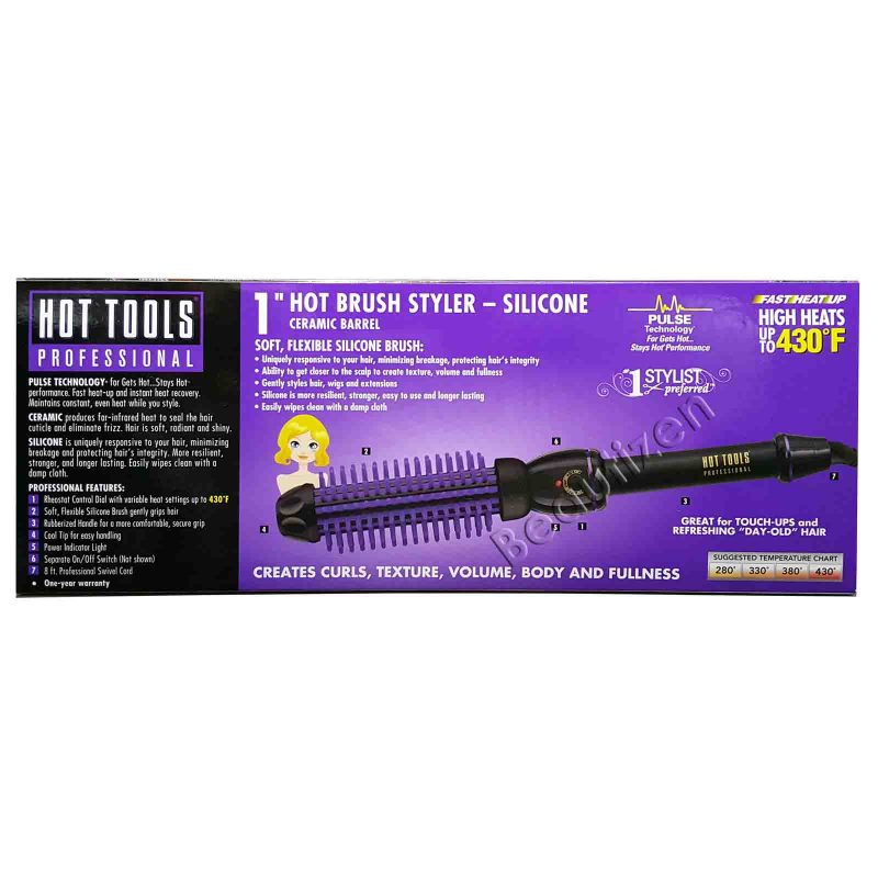 HOT TOOLS Professional Hot Brush Styler 1 Inch Model 1146