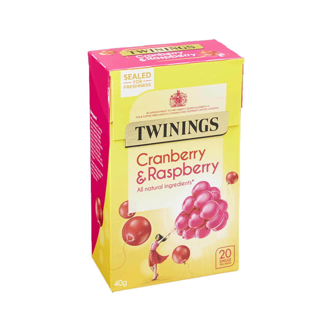 Twinings Cranberry & Raspberry Tea 20 Single Tea Bags ShopOnClick