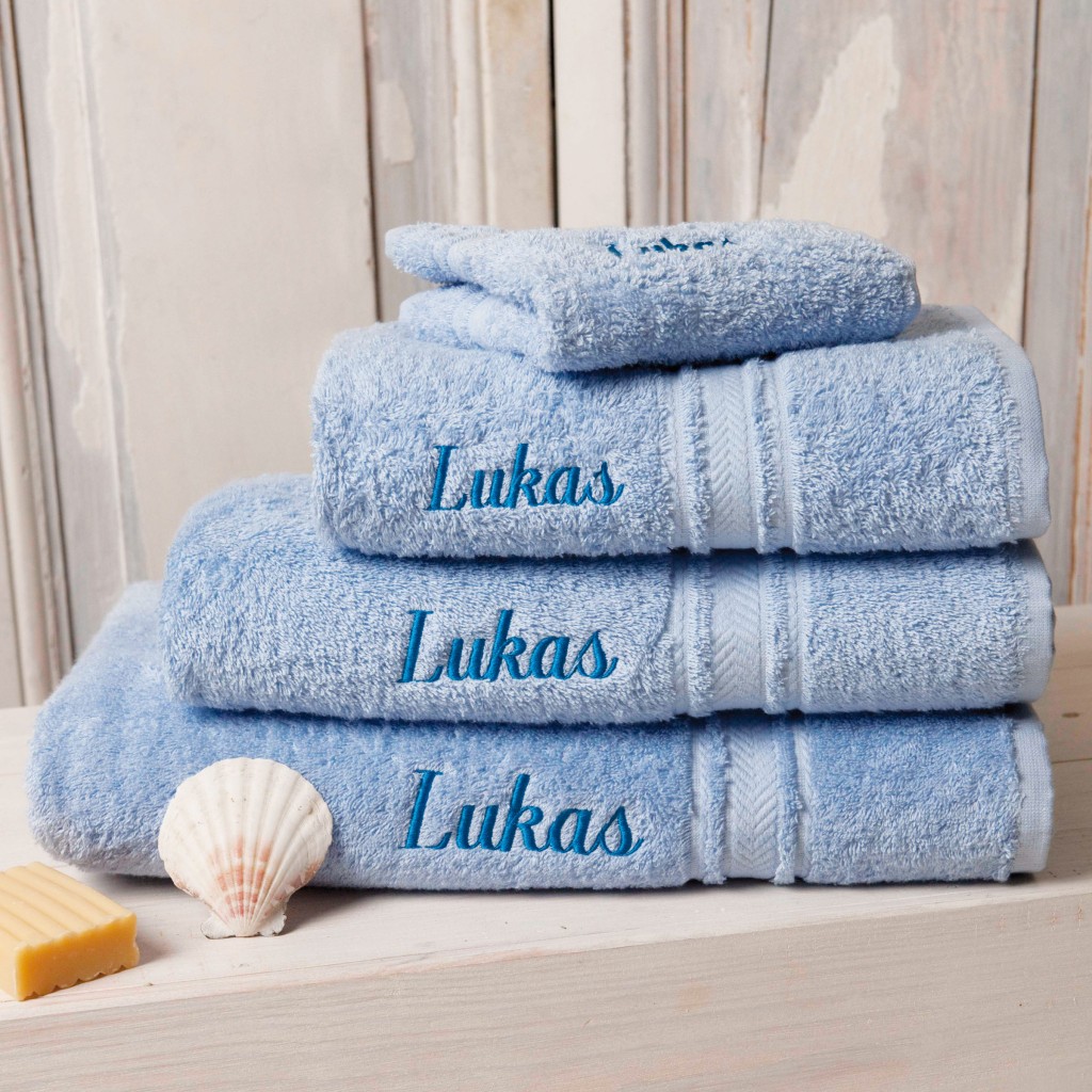 broderat namn handdukar Frottéset – Shoppare