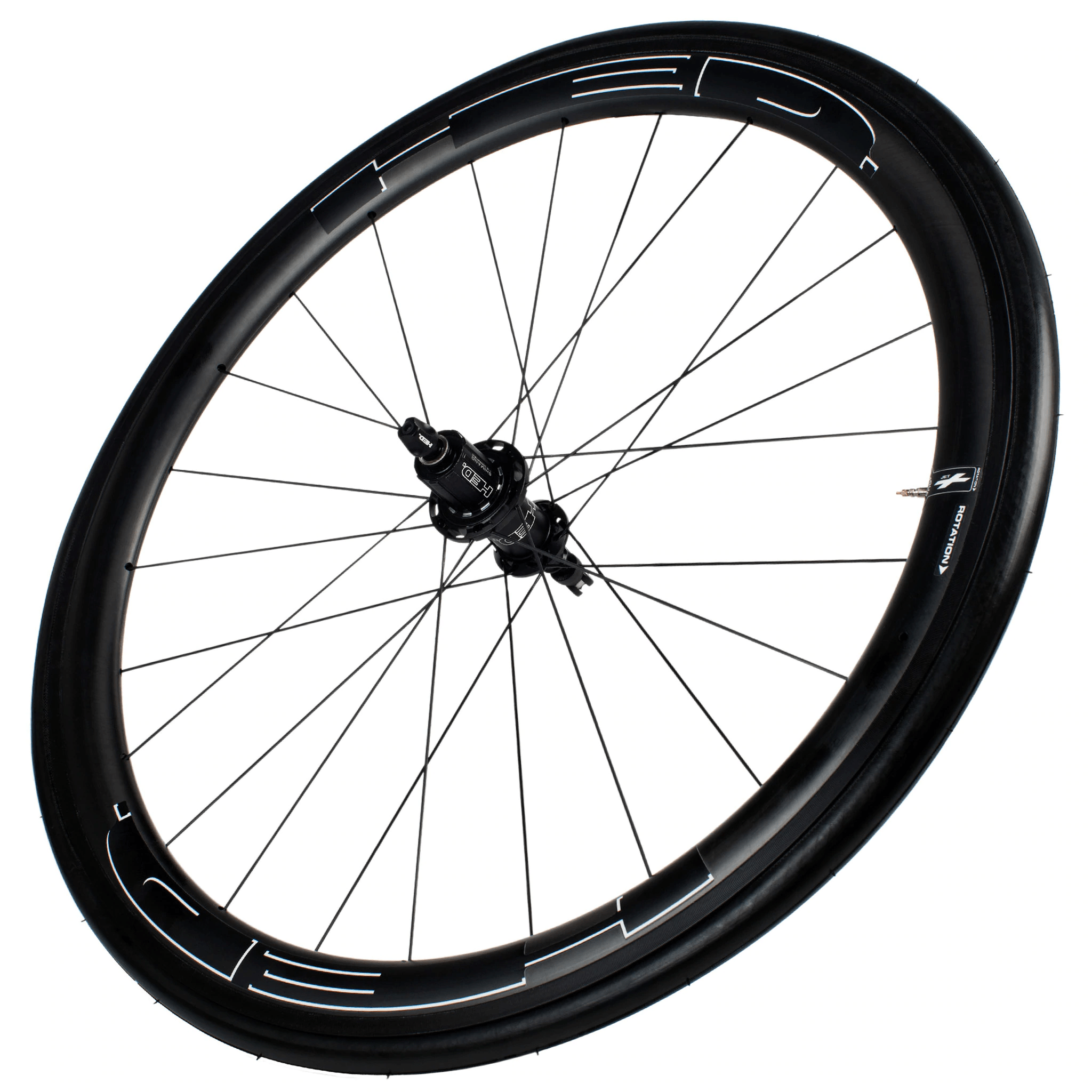 HED Jet Black Rim Brake Wheels Rear Shop Peaks Coaching Group
