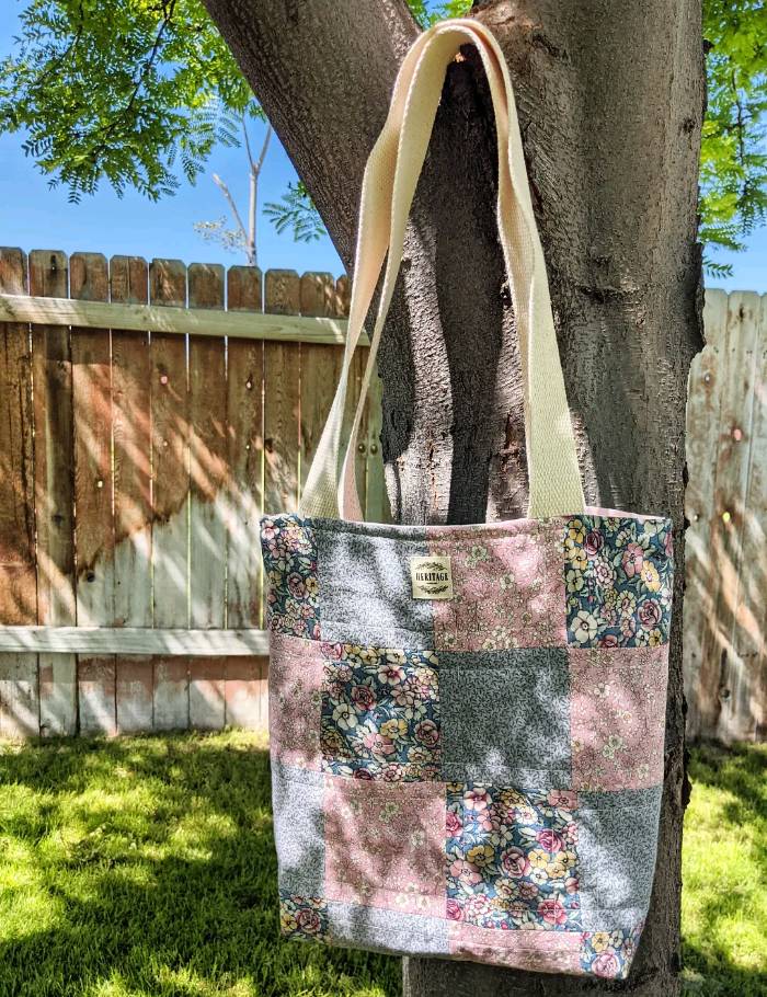 Handmade Quilted Tote Bag Pelavida Shop For Life