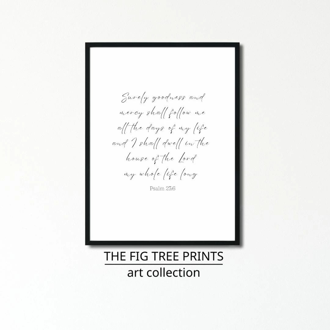 Psalm 23 Christian Wall Art, Christian Living Room Decor, Christian