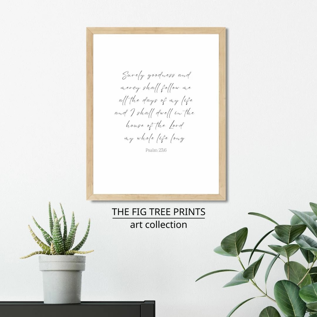 Psalm 23 Christian Wall Art, Christian Living Room Decor, Christian