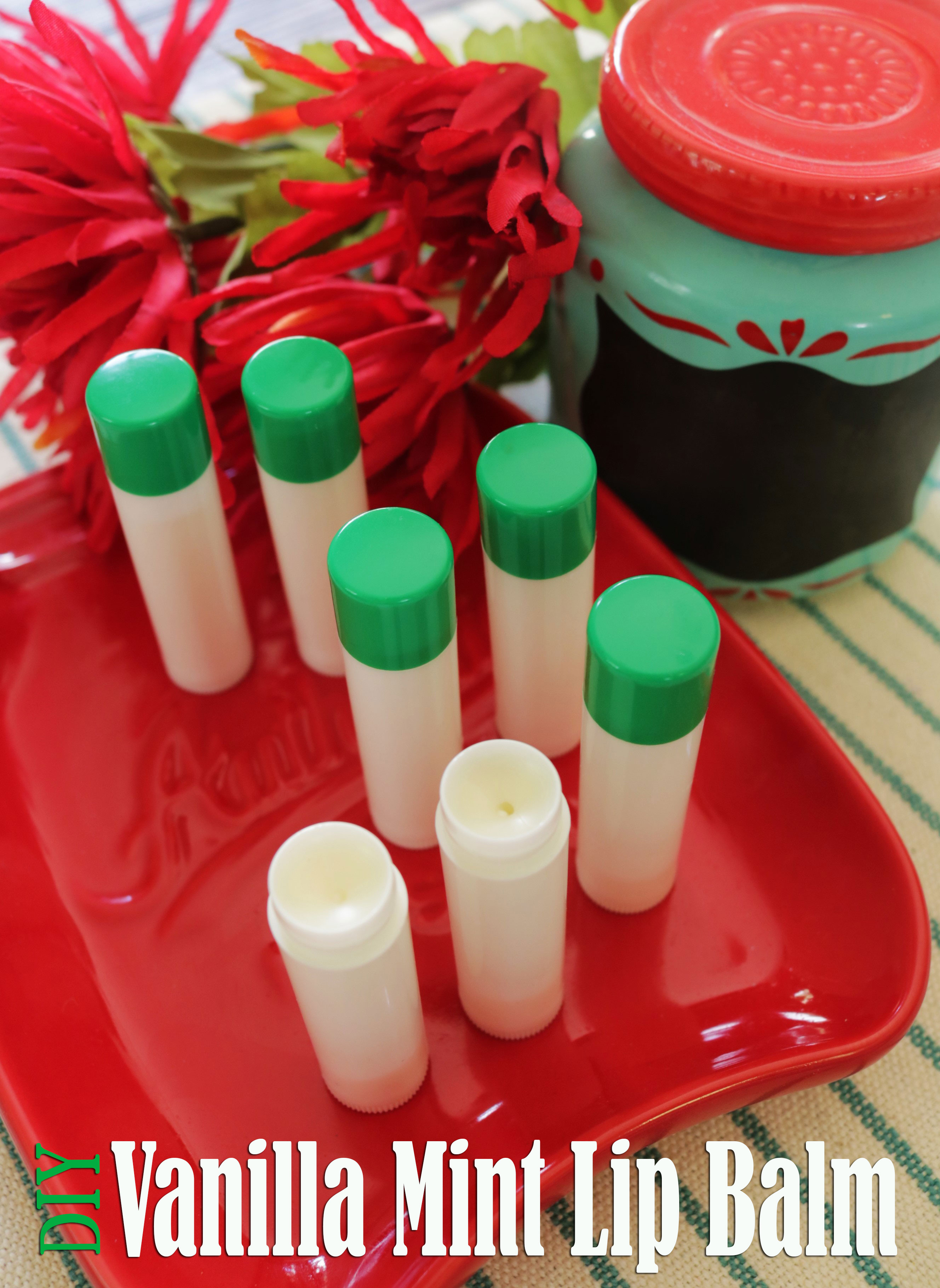 DIY Vanilla Mint Lip Balm