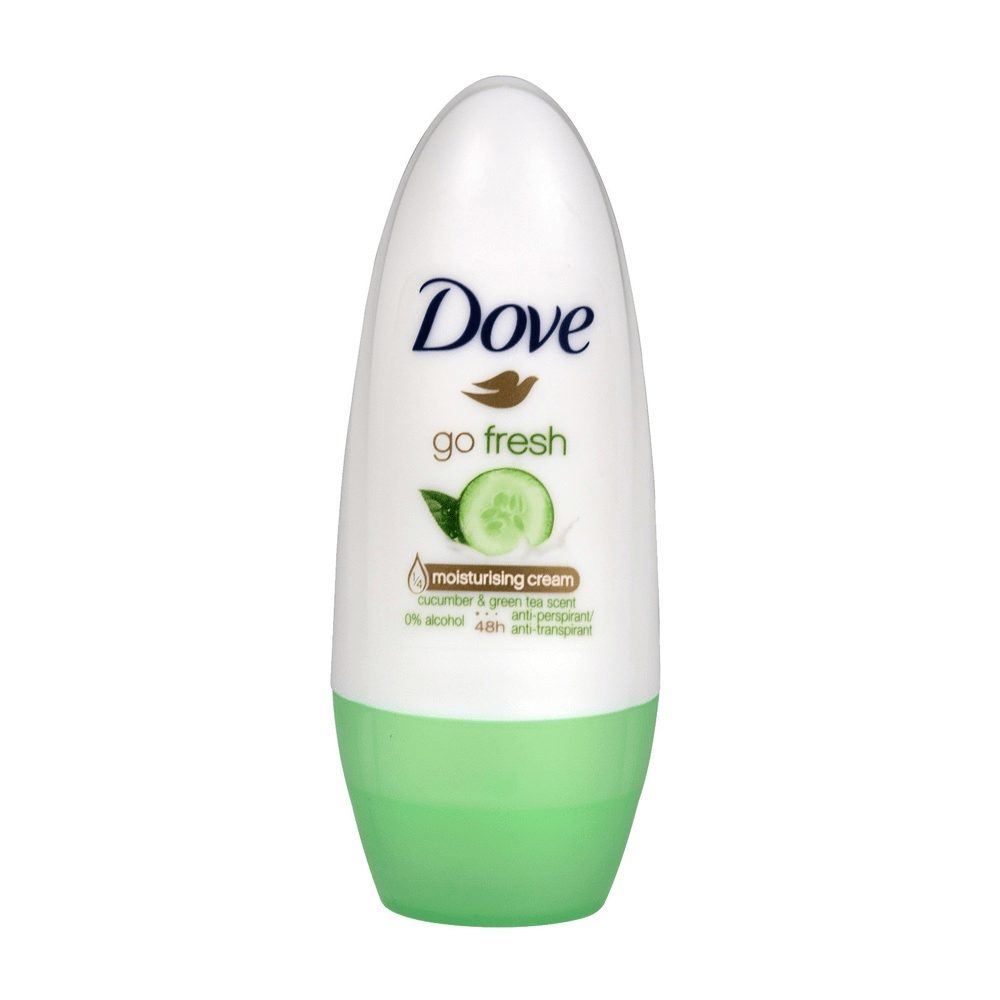 5 x Dove Go Fresh Antiperspirant Deodorant Roll On Cucumber 50ml