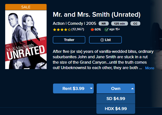 Does Amex Platinum Card Streaming Subscription credit work for Vudu or FandangoNow purchases? No