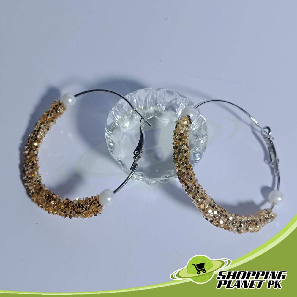 Hoop Glitter Earrings In Pakistan