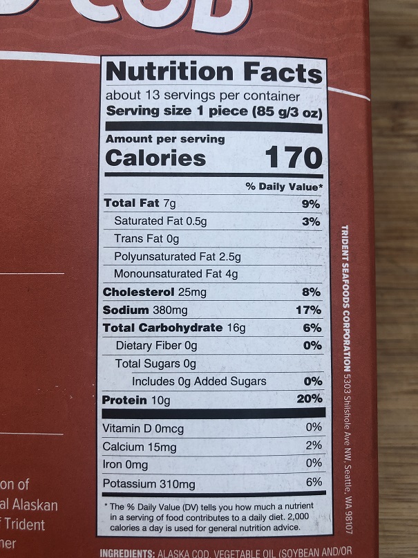 I am Not a Fan of the Trident Beer Battered Cod at Costco