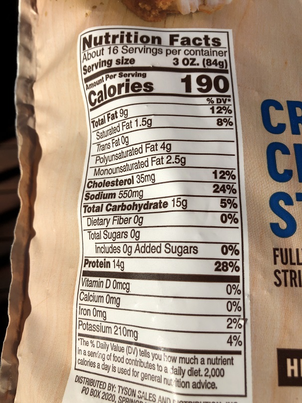 Way Too Much Breading on the Tyson Crispy Chicken Strips at Costco