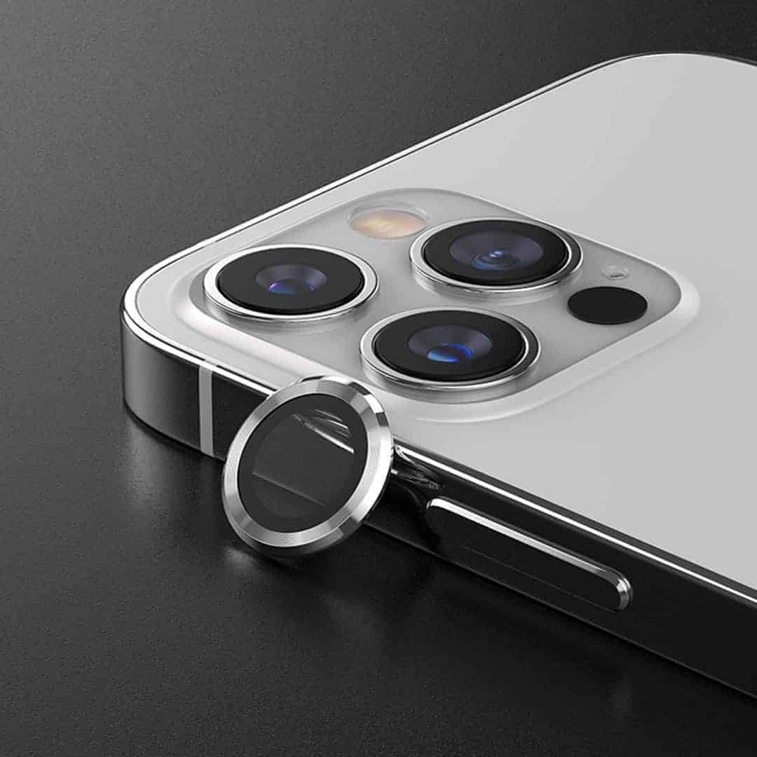 Camera Metal Rings Tempered Glass Lens Protector