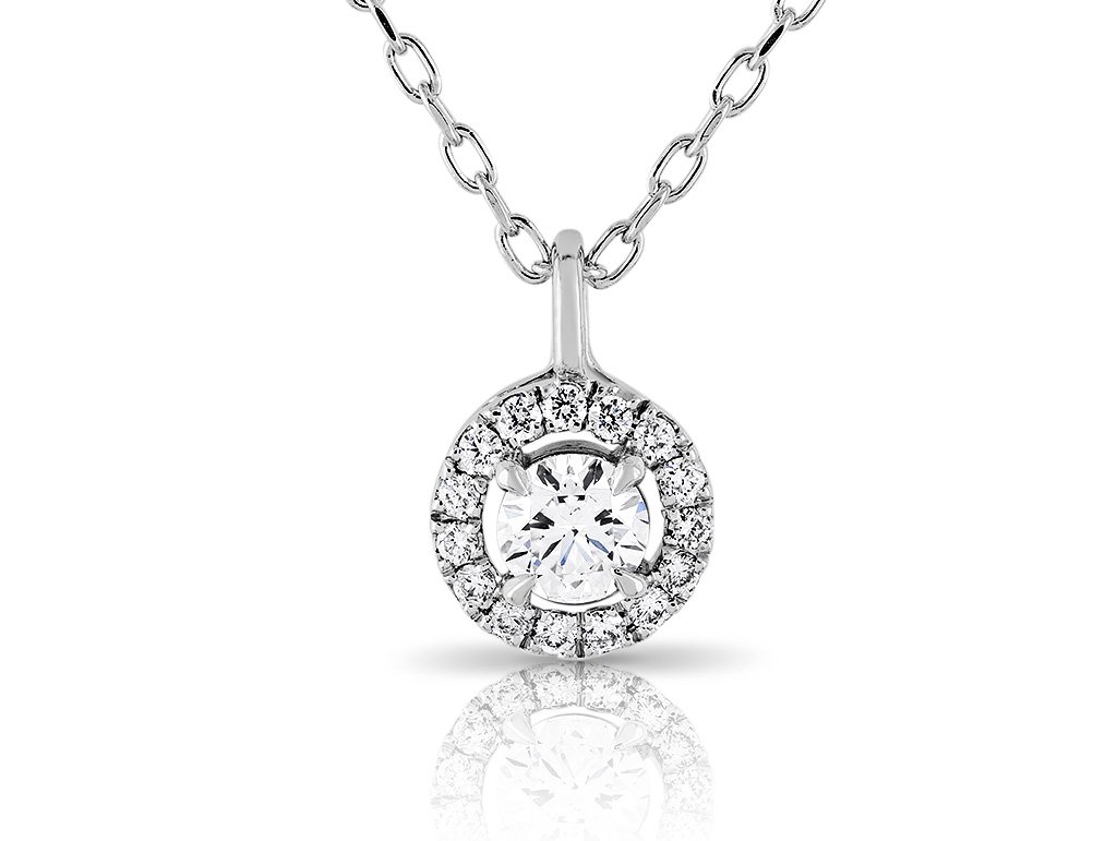 Diamond Cluster Pendant on Chain