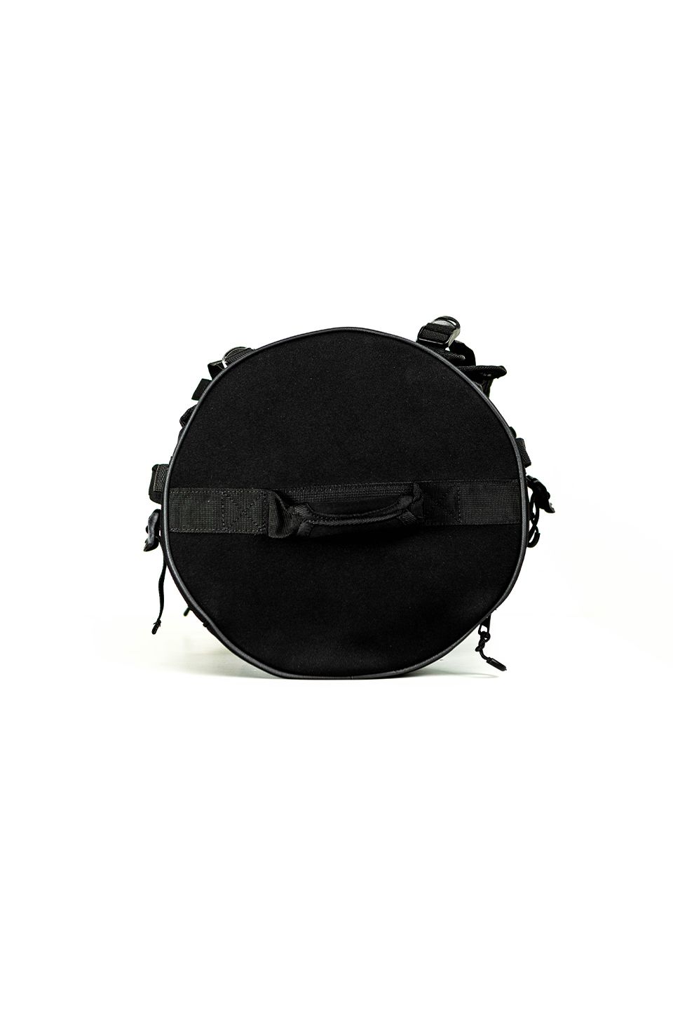 Round Duffle Backpack in Black Neoprene Shop Rebel Cheer