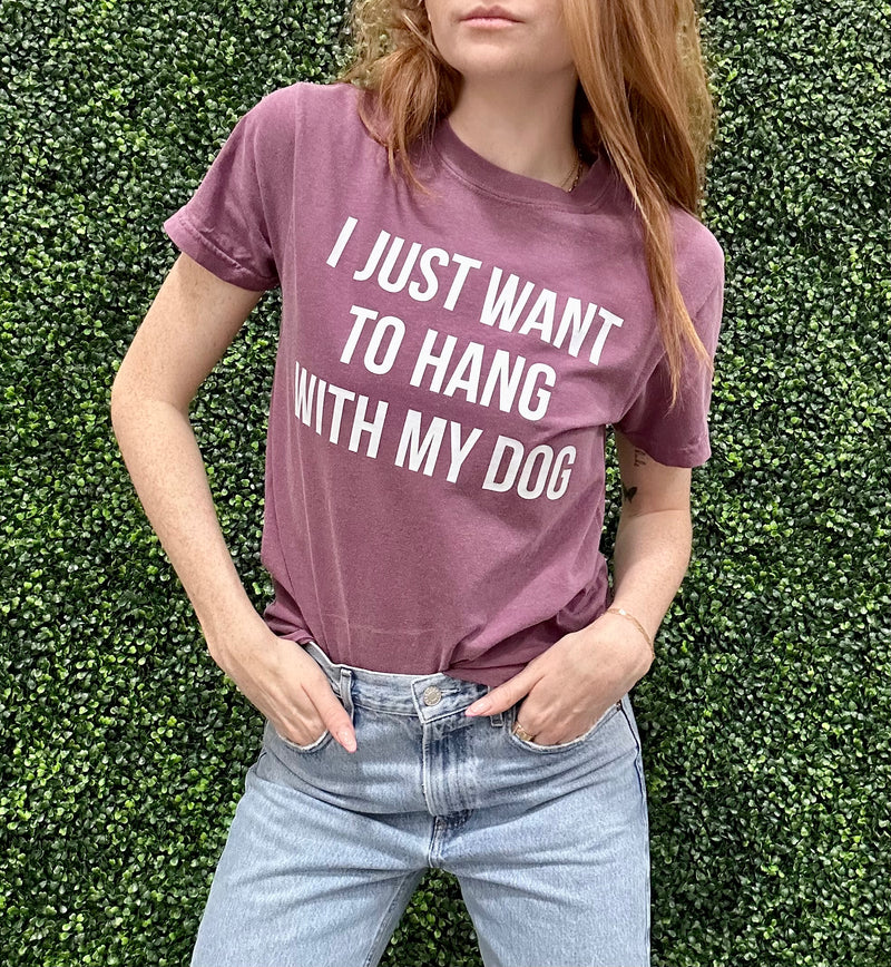 Hang with Dog Berry Tee Rolling Rack Boutique