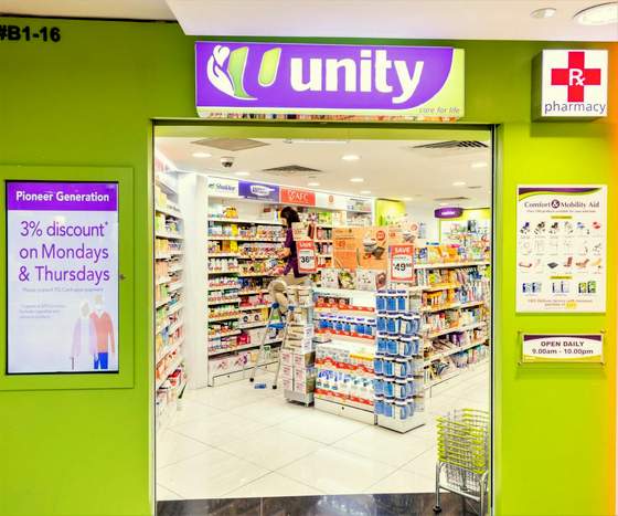 Unity Pharmacy & Store - 71 Locations In Singapore - Shopsinsg