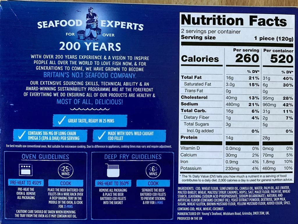 Young’s Beer Battered Cod Fillets review Shop Smart