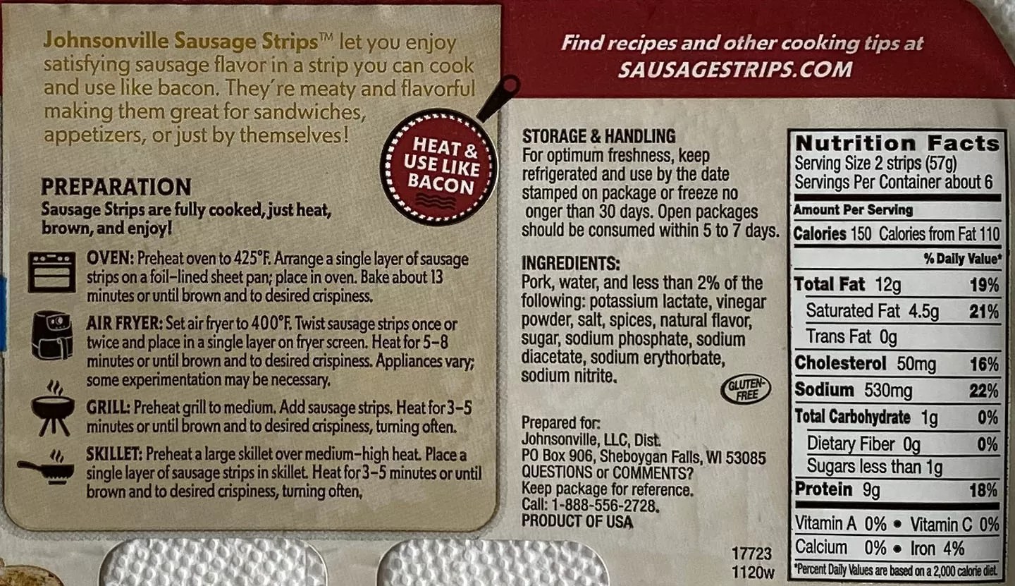 Johnsonville Sausage Strips review Shop Smart