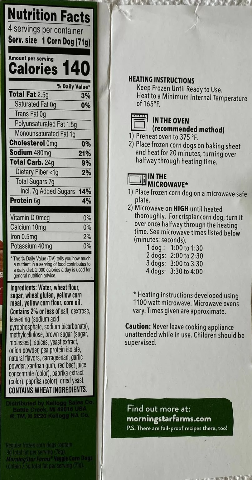 MorningStar Farms Veggie Corn Dogs Shop Smart