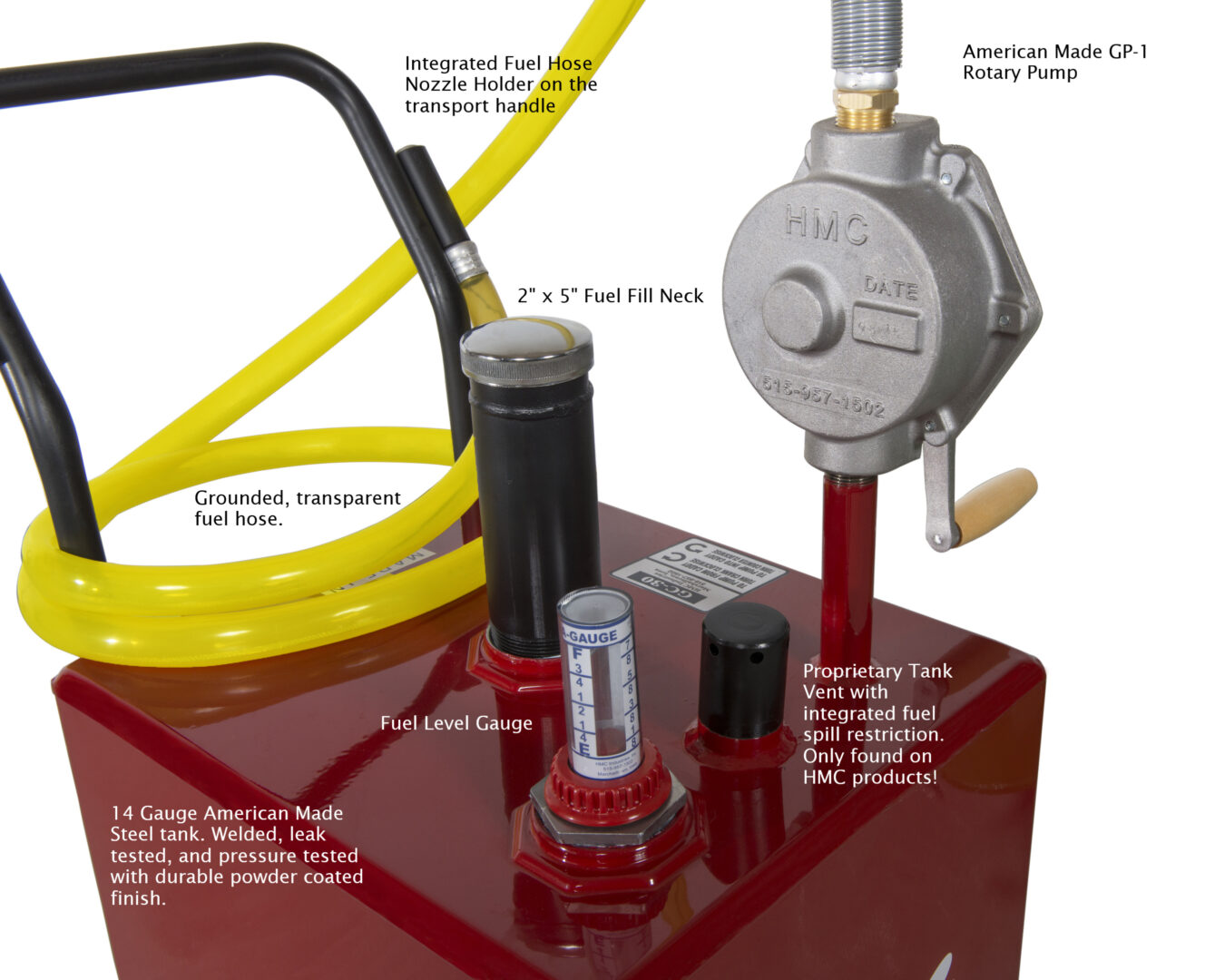 HMC GC30R 30 Gallon American Made Gas Caddy