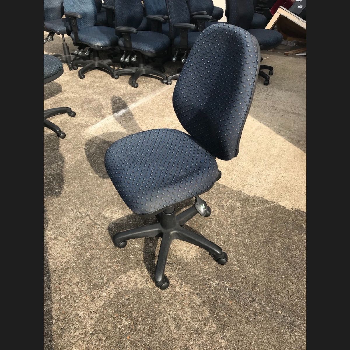 Dark Blue Gas Lift Office Chair No Arms ShopUp Retail