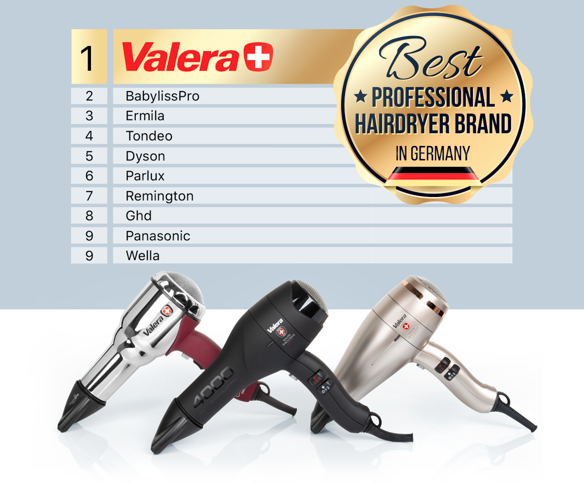 Valera won the best professional Hair Dryer Brand in Germany Shop Valera