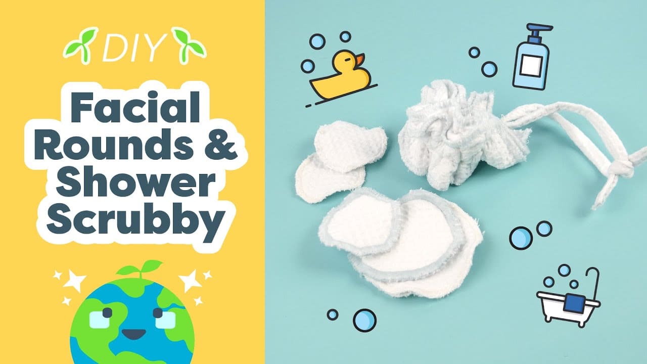 Sustainable Sewing Projects Reusable Cotton Rounds & Shower Scrubby