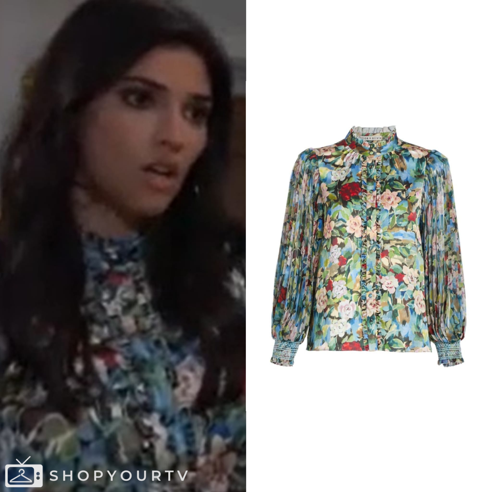 General Hospital February 2024 Brook Lynn’s Puff Sleeve Printed Blouse