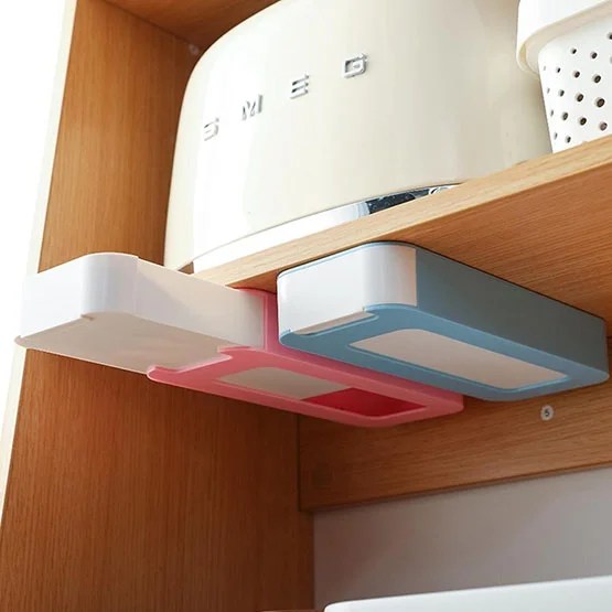 Hidden Drawer Under Table Plastic Desk Organizer
