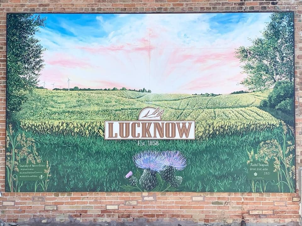 Second of two murals unveiled in downtown Lucknow Shoreline Classics FM