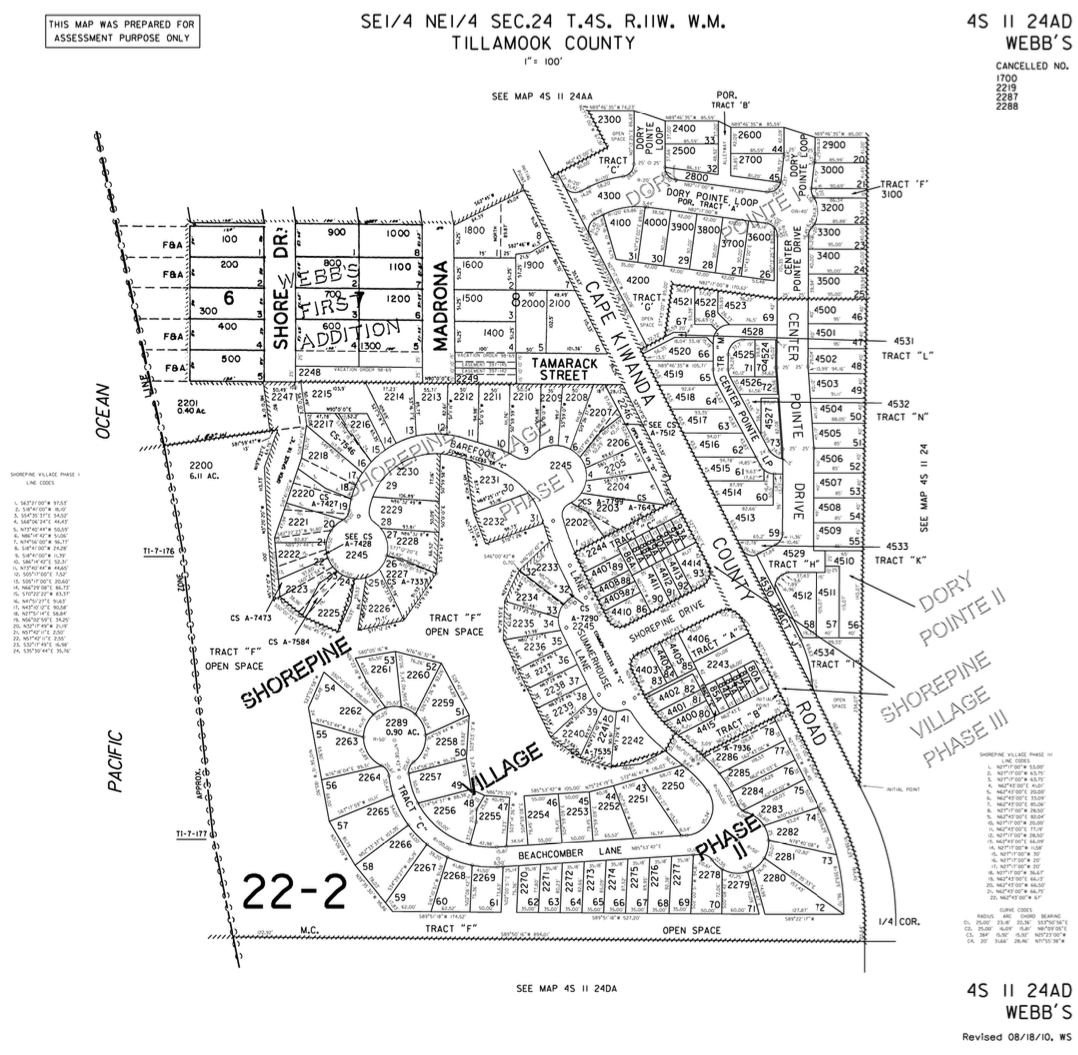 Shorepine Village Tax Map