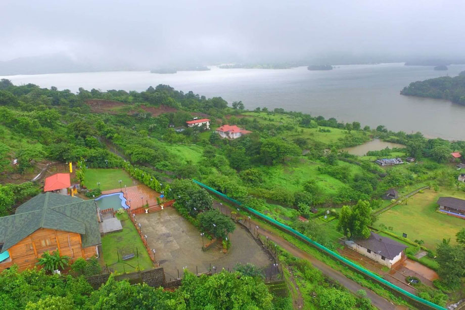 Wooden Pool Villa in Pawna, Lonavala Short Break Co.