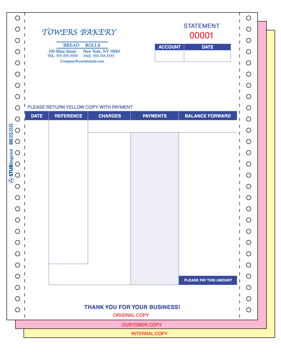 Continuous Forms Fast Turnaround Business Forms