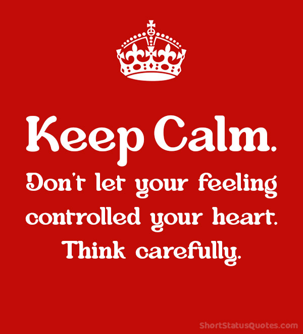Best Keep Calm Status, Captions and Quotes