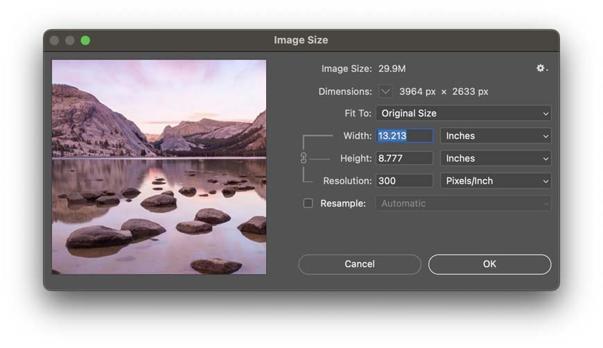 How to Resize an Image For Print (With or Without