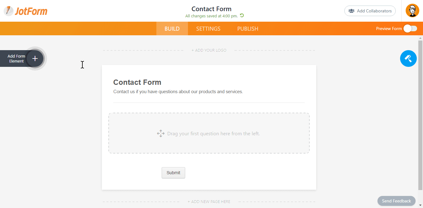 How to Set Up a Contact Form in JotForm