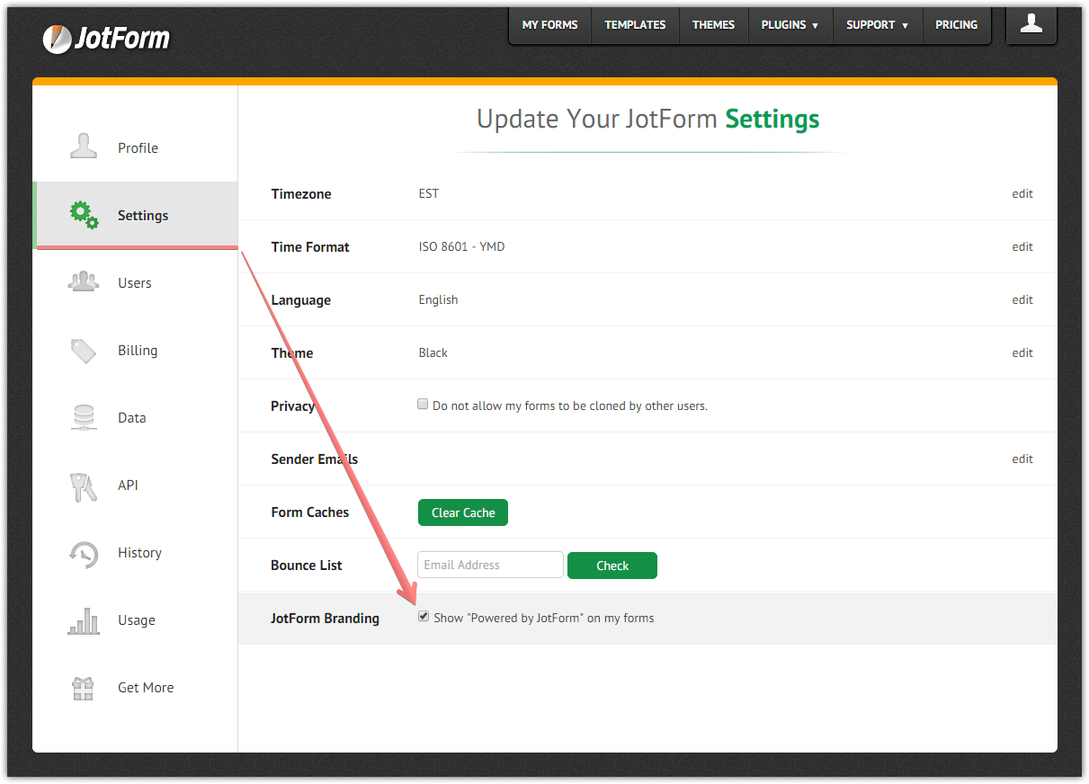 Remove Jotform Branding on Bronze Plan.