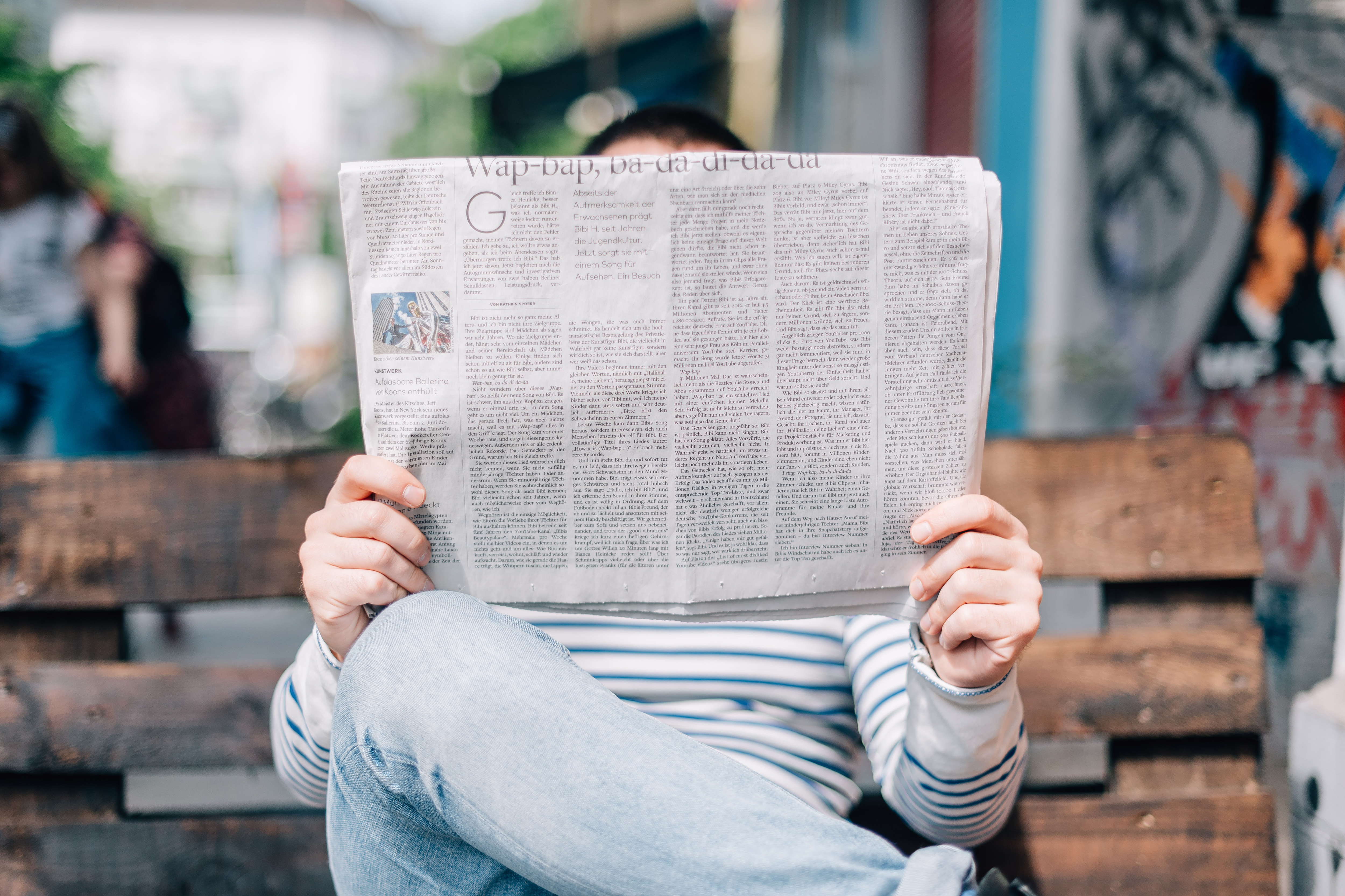 Man Reading Newspaper Free Stock Photo ShotStash