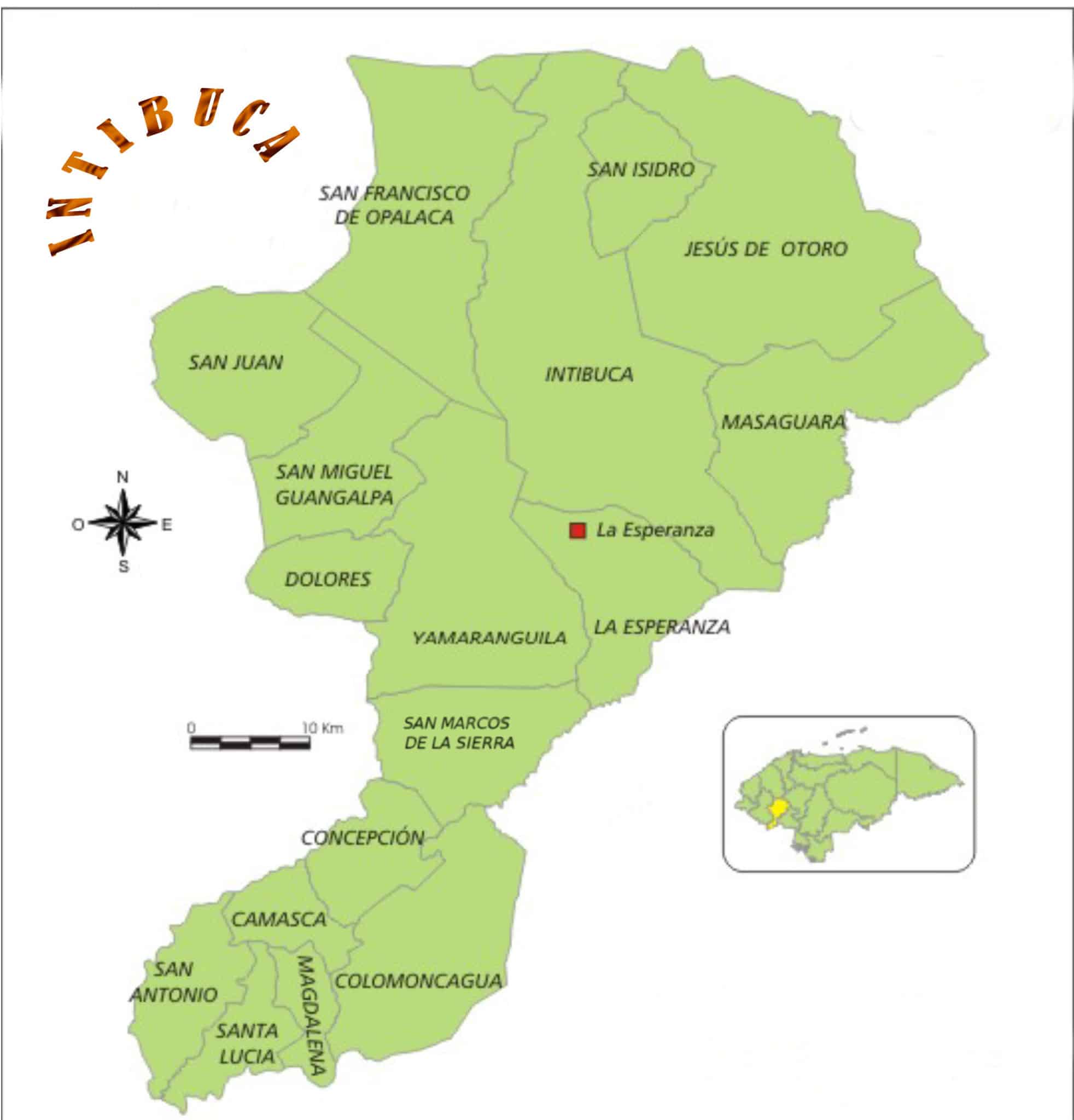 Mapa De La Esperanza En Intibuca
