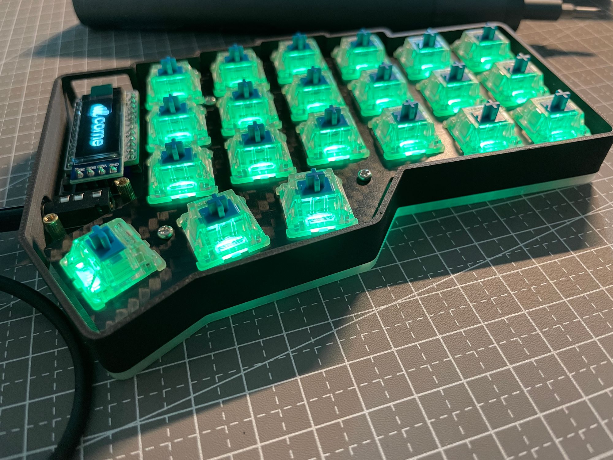 3D Printed Translucent Corne Case
