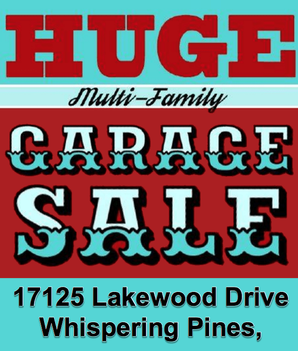 MultiFamily Garage Sale in Whispering Pines Dexter