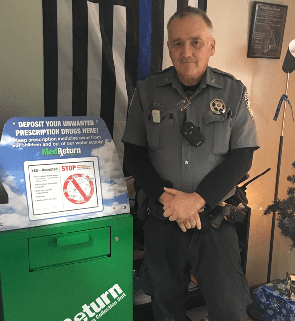 Puxico Police Department Receives Prescription Box Donation