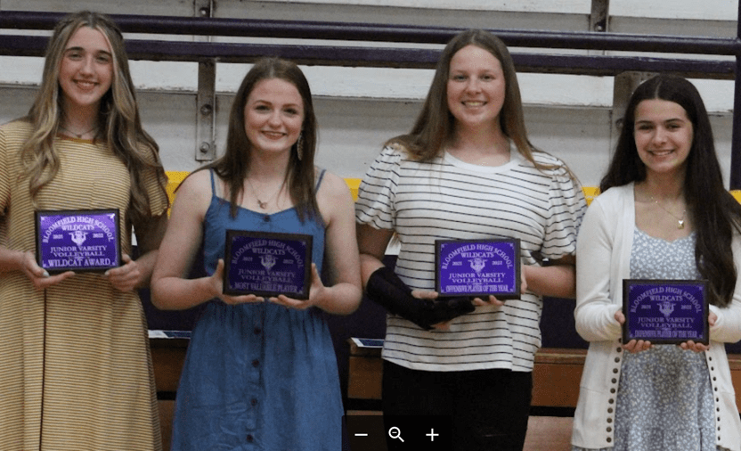 Bloomfield High School 2022 Junior Varsity Volleyball Awards
