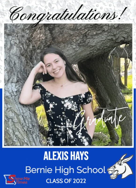 Congratulations Bernie High School Class of 2022 Alexis Hays