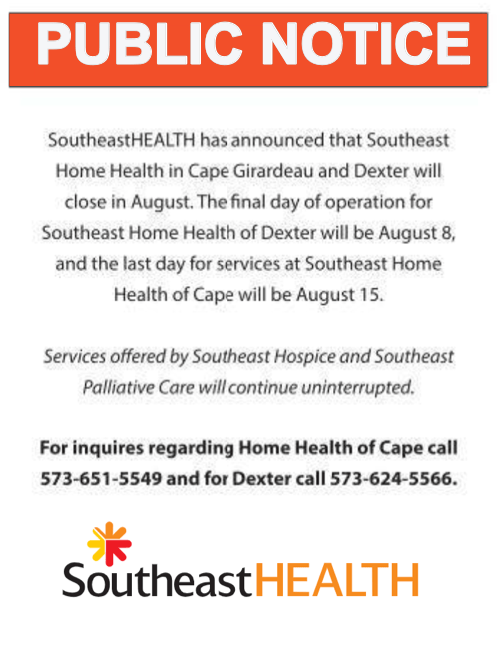 SoutheastHEALTH of Stoddard County Public Notice