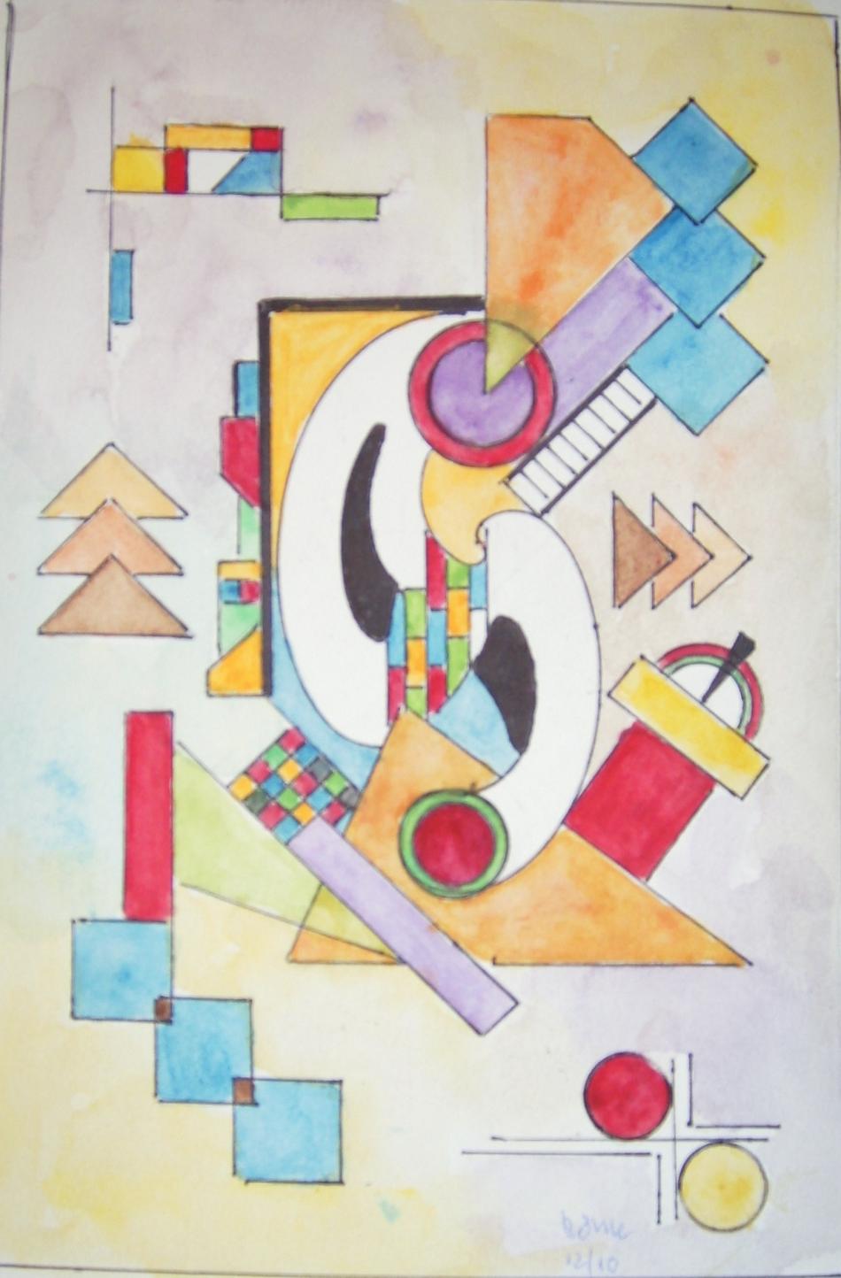Kunstwerk Geometrische Abstraktionen von