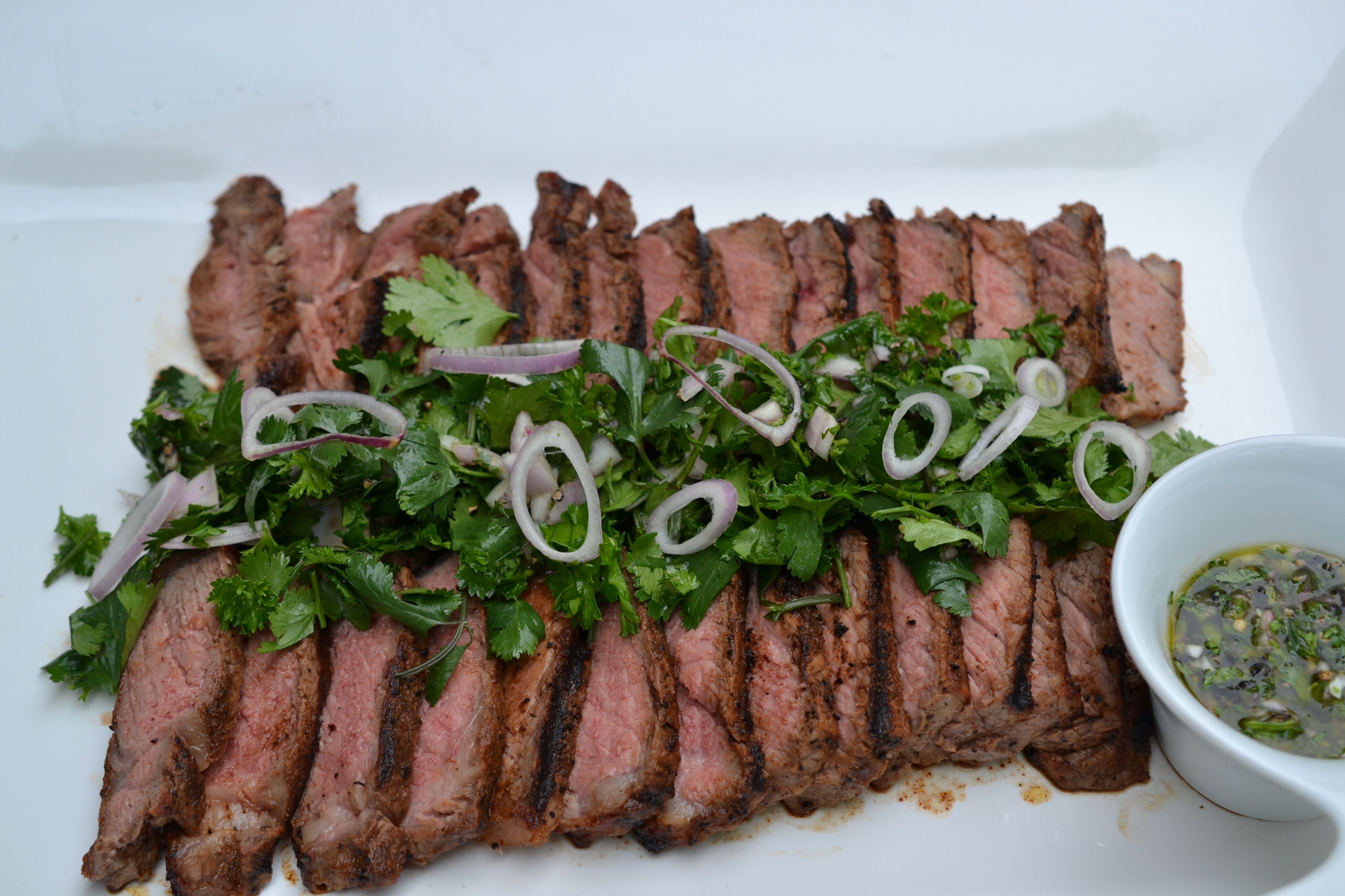 » Strip Steak with Chimichurri Sauce Shredded Sprout